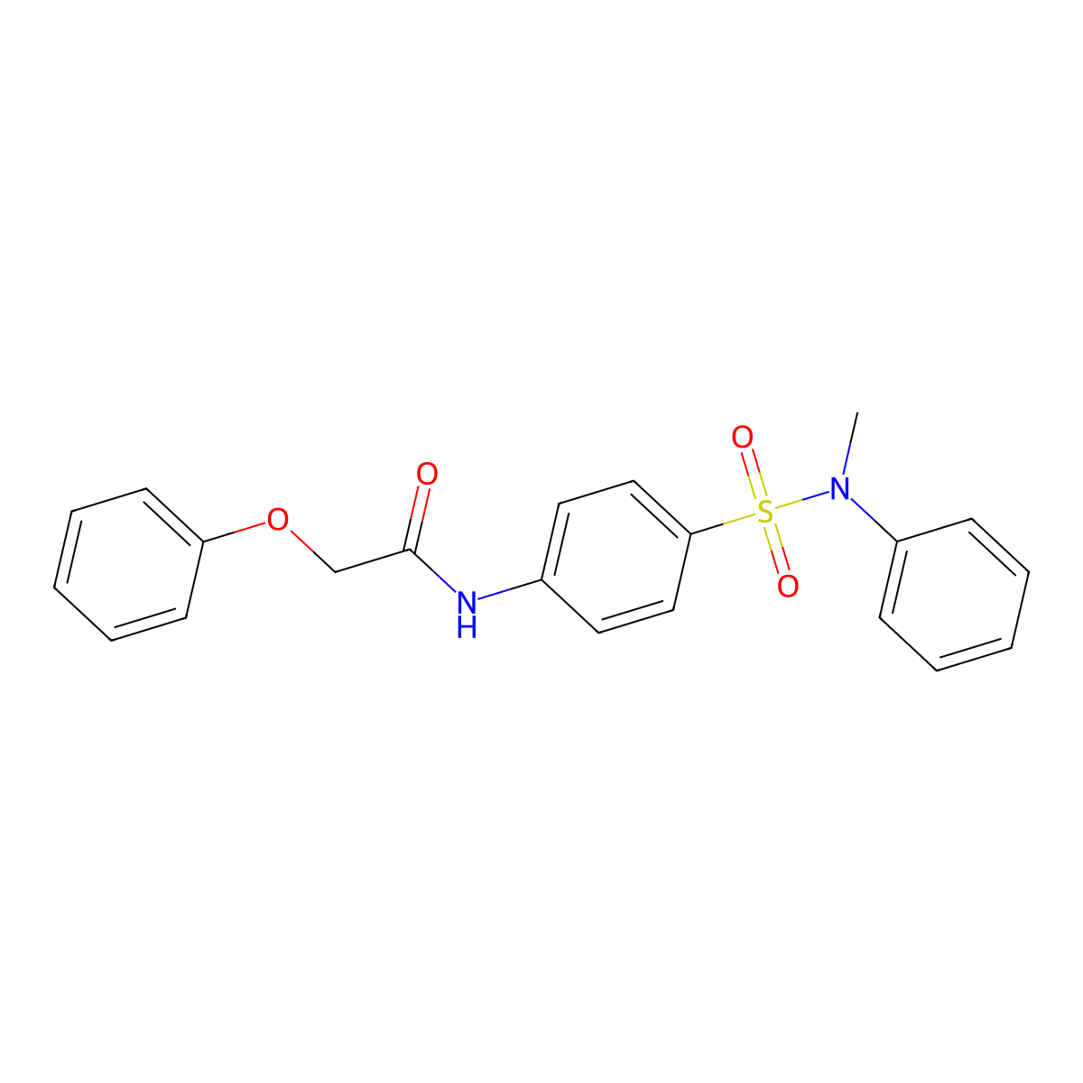 N-[4-[methyl(phenyl)sulfamoyl]phenyl]-2-phenoxyacetamide molecular structure, CAS 714278-74-7