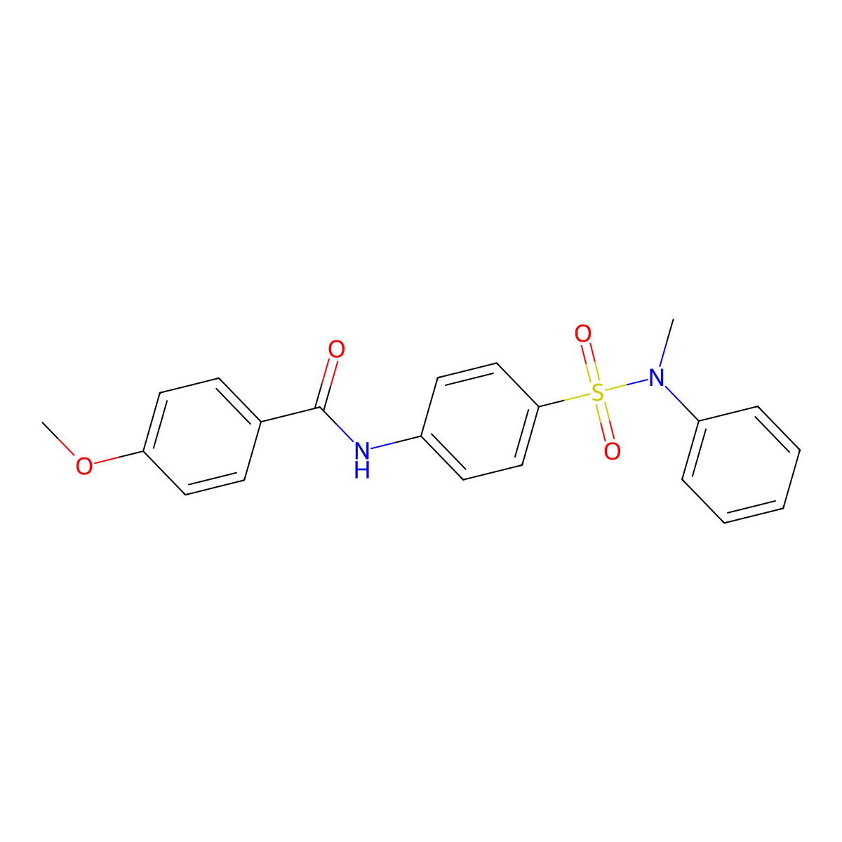 4-methoxy-N-[4-[methyl(phenyl)sulfamoyl]phenyl]benzamide molecular structure, CAS 714278-78-1