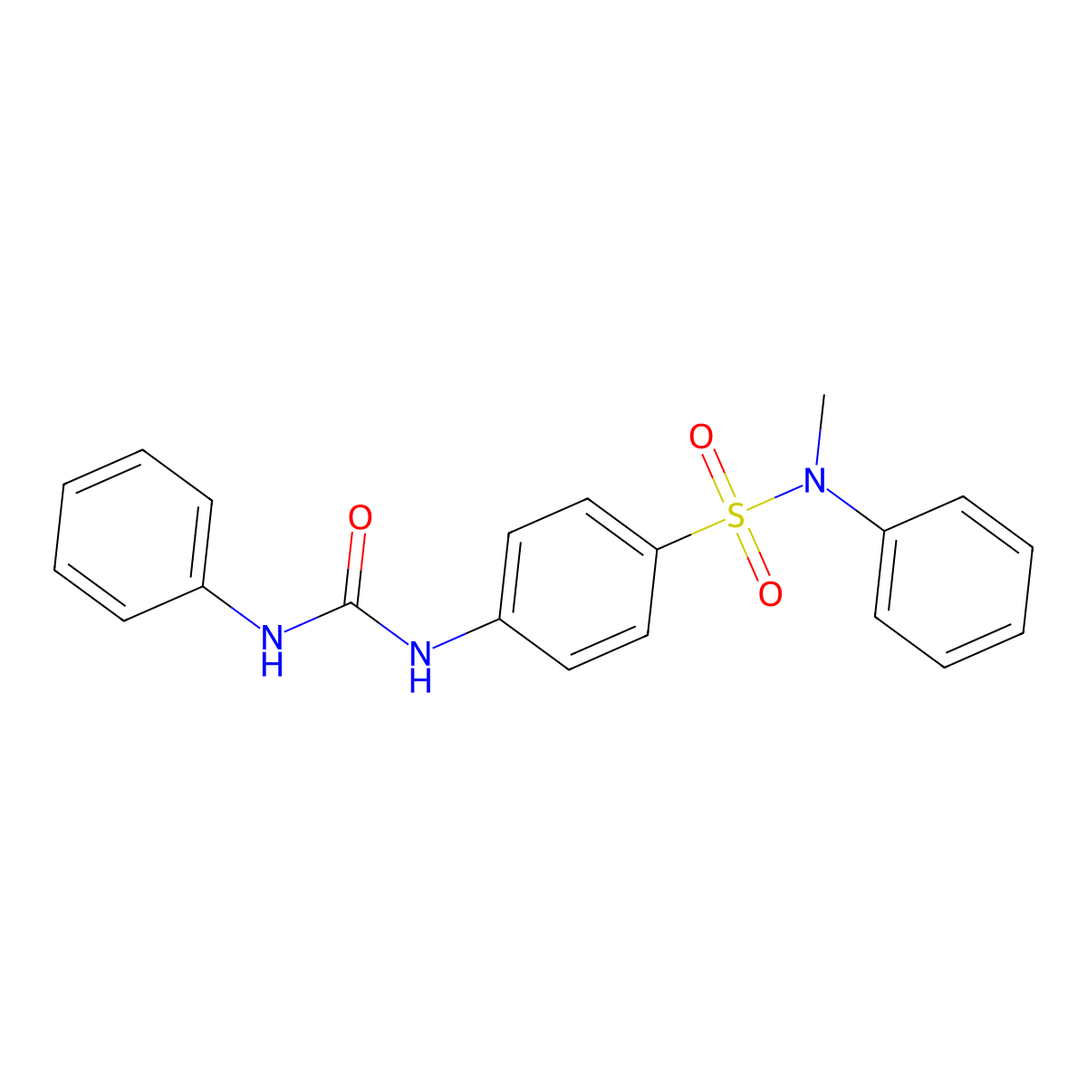 1-[4-[Methyl(phenyl)sulfamoyl]phenyl]-3-phenylurea molecular structure, CAS 714278-79-2