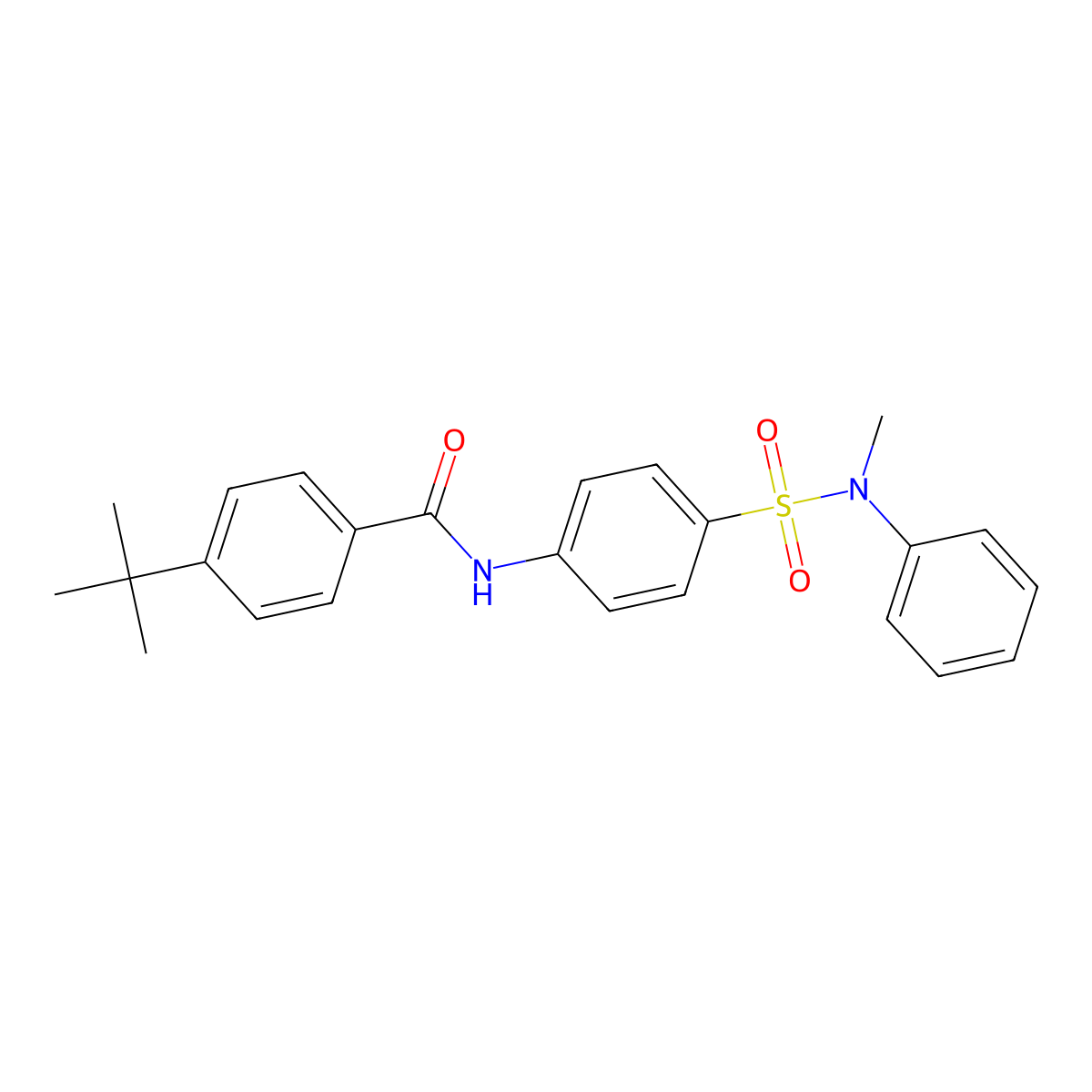 4-tert-butyl-N-[4-[methyl(phenyl)sulfamoyl]phenyl]benzamide molecular structure, CAS 714278-88-3