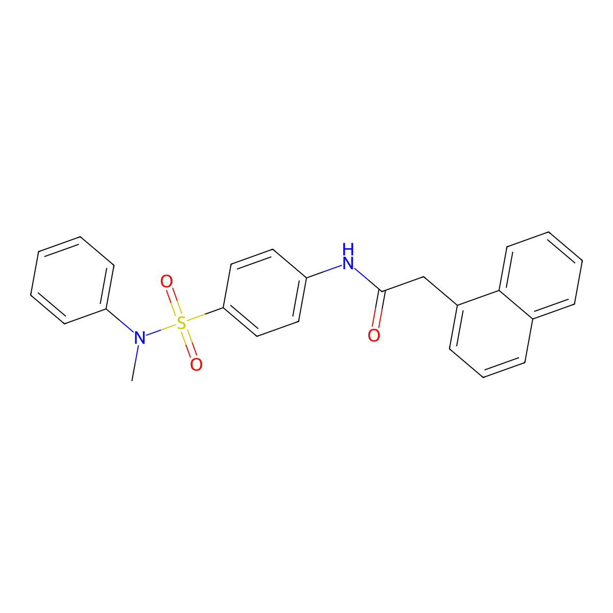 N-[4-[methyl(phenyl)sulfamoyl]phenyl]-2-naphthalen-1-ylacetamide molecular structure, CAS 714278-89-4