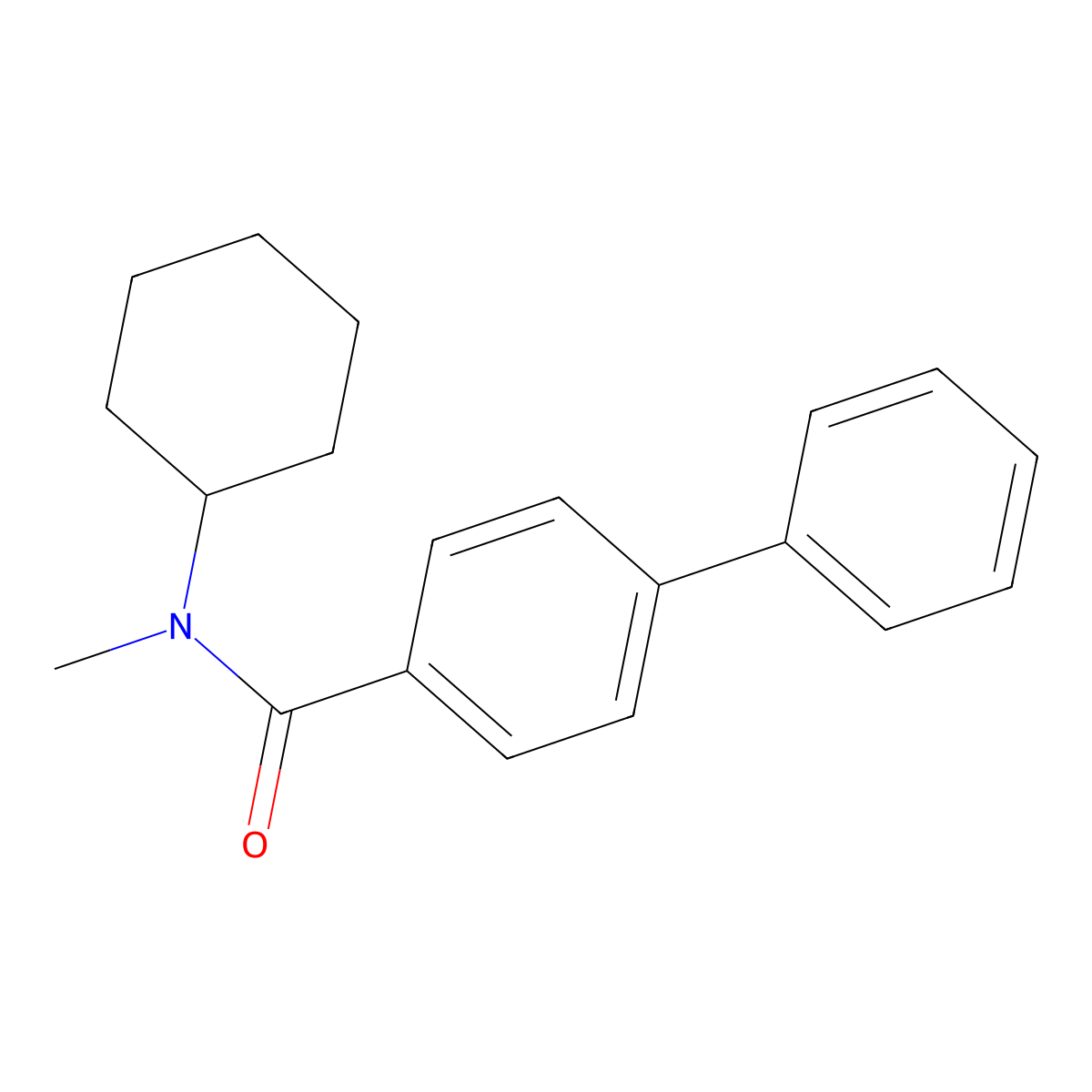 N-cyclohexyl-N-methyl-4-phenylbenzamide molecular structure, CAS 714278-90-7