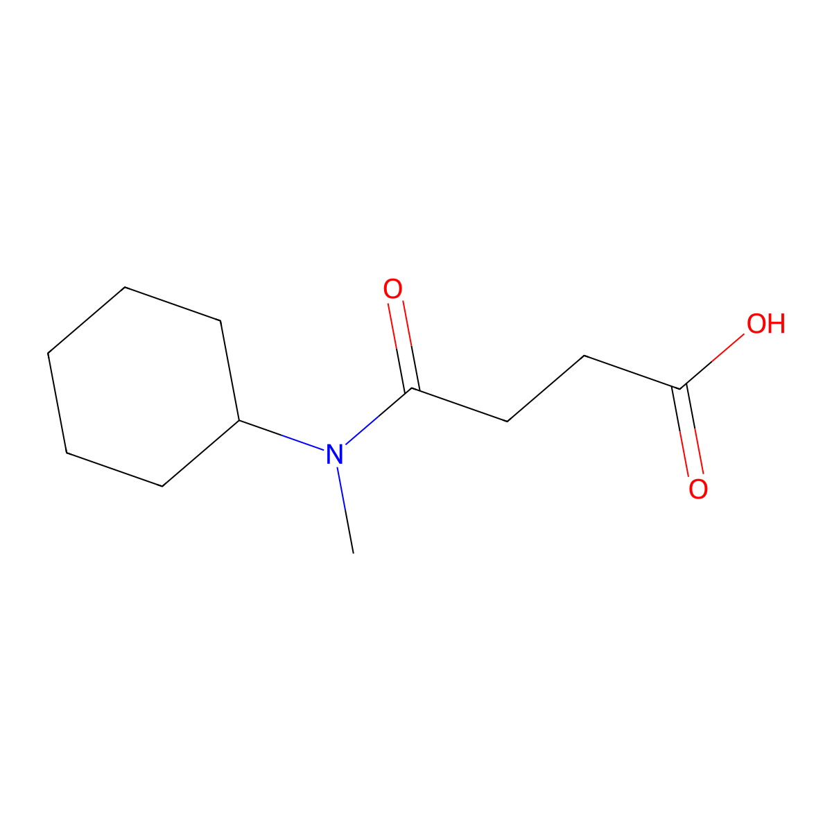 4-[Cyclohexyl(methyl)amino]-4-oxobutanoic acid molecular structure, CAS 714278-92-9