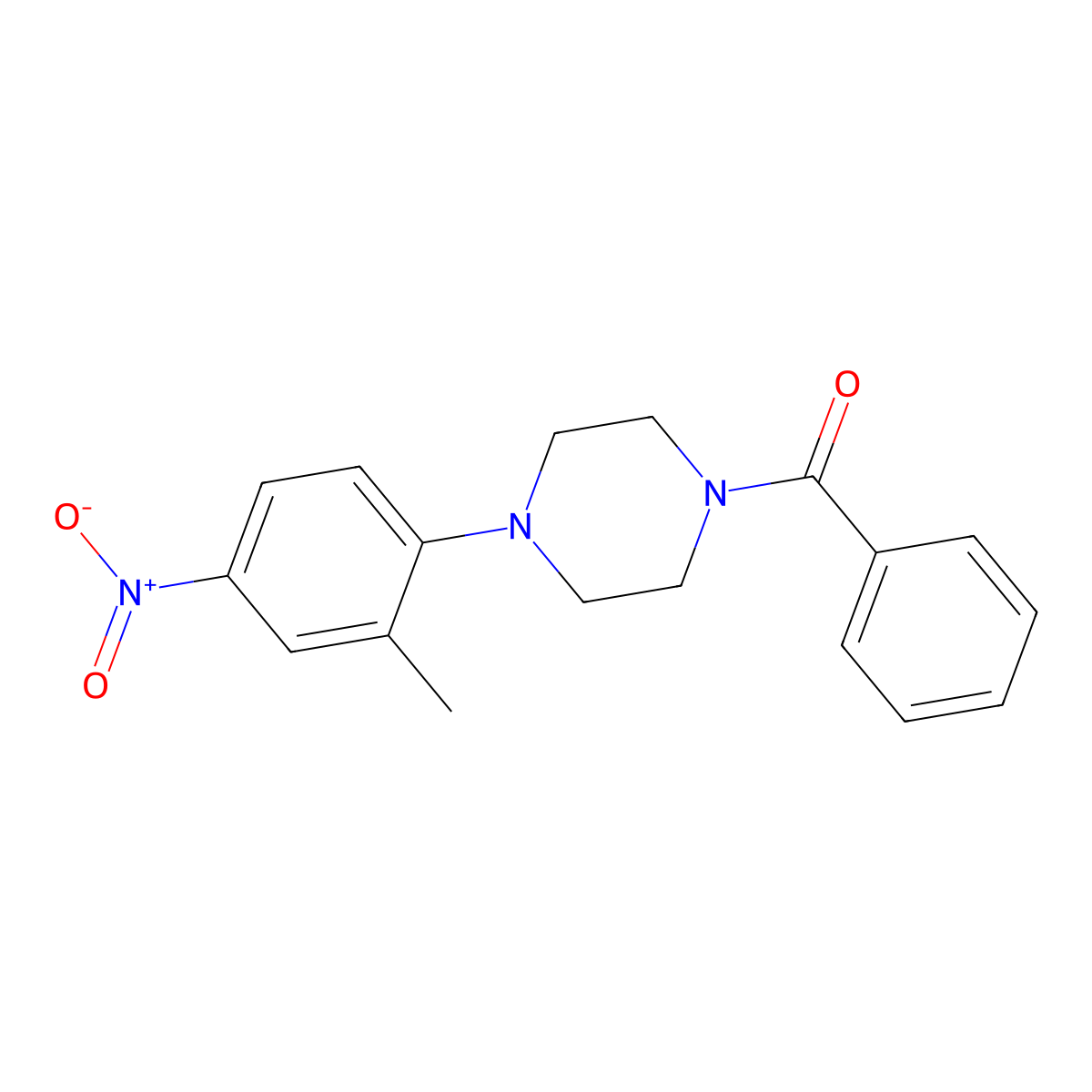[4-(2-Methyl-4-nitrophenyl)piperazin-1-yl]-phenylmethanone molecular structure, CAS 714279-19-3