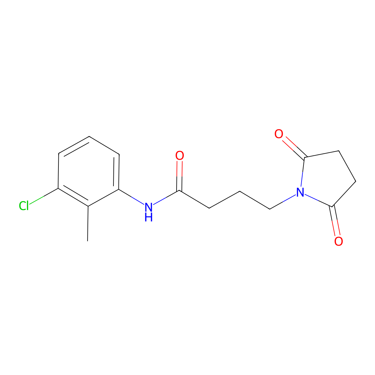 N-(3-chloro-2-methylphenyl)-4-(2,5-dioxopyrrolidin-1-yl)butanamide molecular structure, CAS 714279-87-5