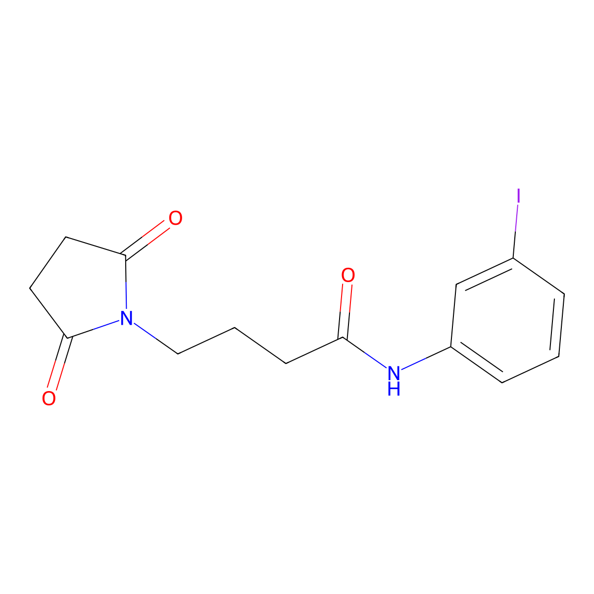 4-(2,5-dioxopyrrolidin-1-yl)-N-(3-iodophenyl)butanamide molecular structure, CAS 714279-91-1
