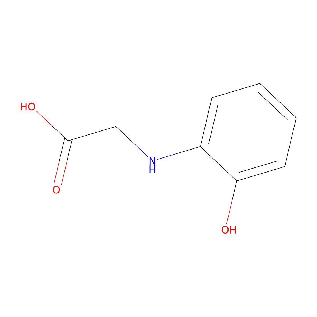 2-((2-Hydroxyphenyl)amino)acetic acid molecular structure, CAS 71428-90-5