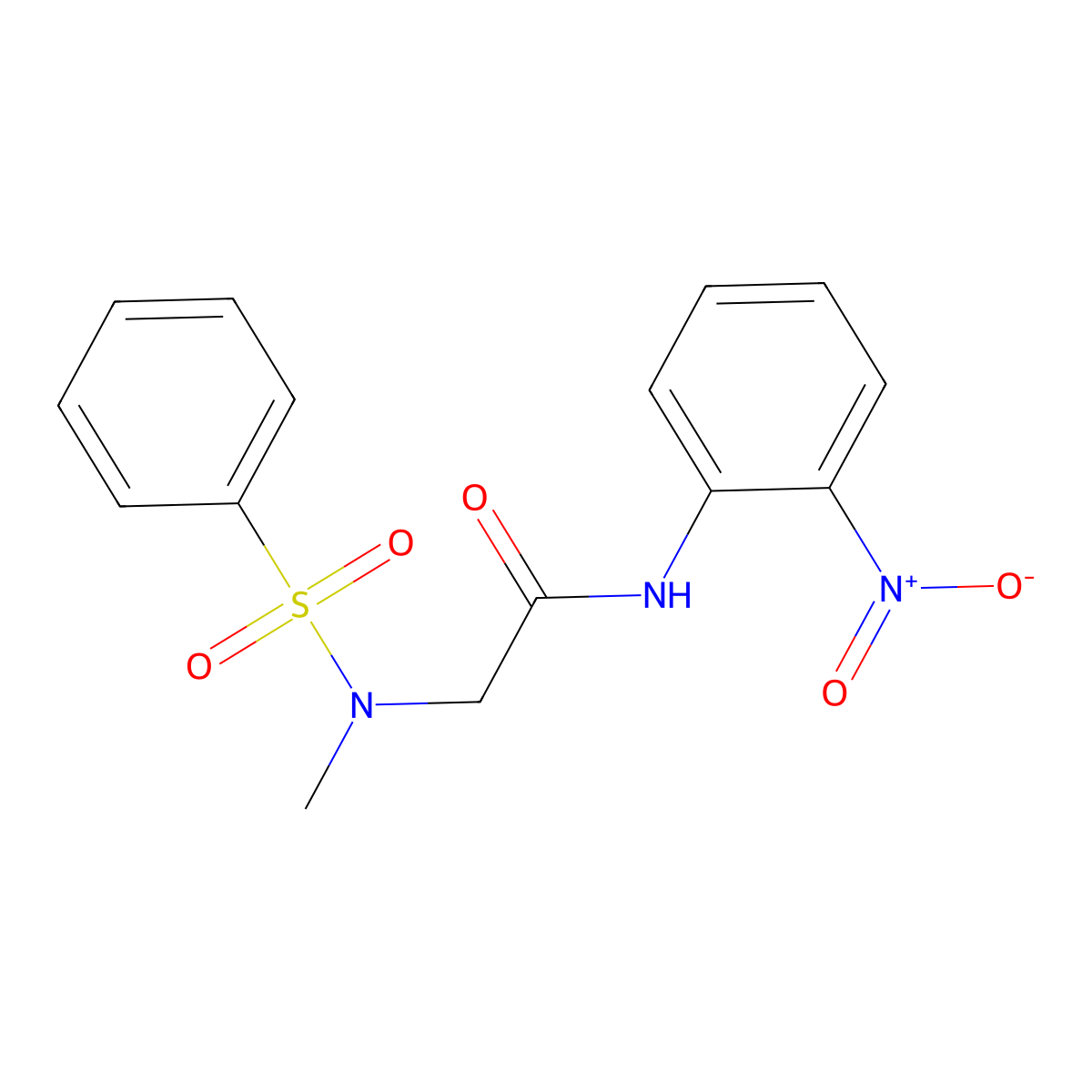 2-[benzenesulfonyl(methyl)amino]-N-(2-nitrophenyl)acetamide molecular structure, CAS 714280-08-7