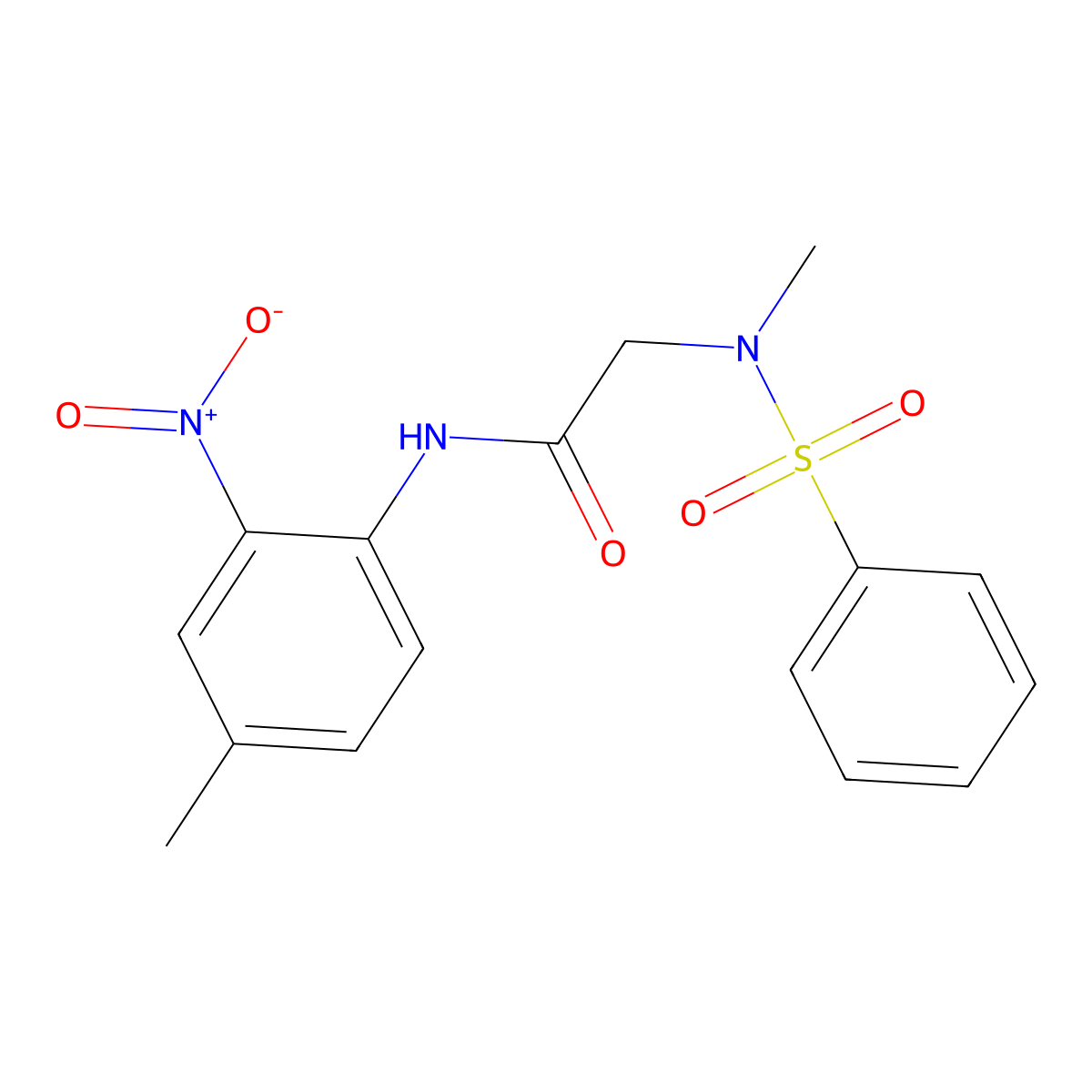 2-[benzenesulfonyl(methyl)amino]-N-(4-methyl-2-nitrophenyl)acetamide molecular structure, CAS 714280-19-0