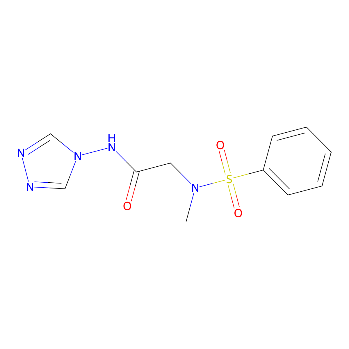 2-[benzenesulfonyl(methyl)amino]-N-(1,2,4-triazol-4-yl)acetamide molecular structure, CAS 714280-25-8