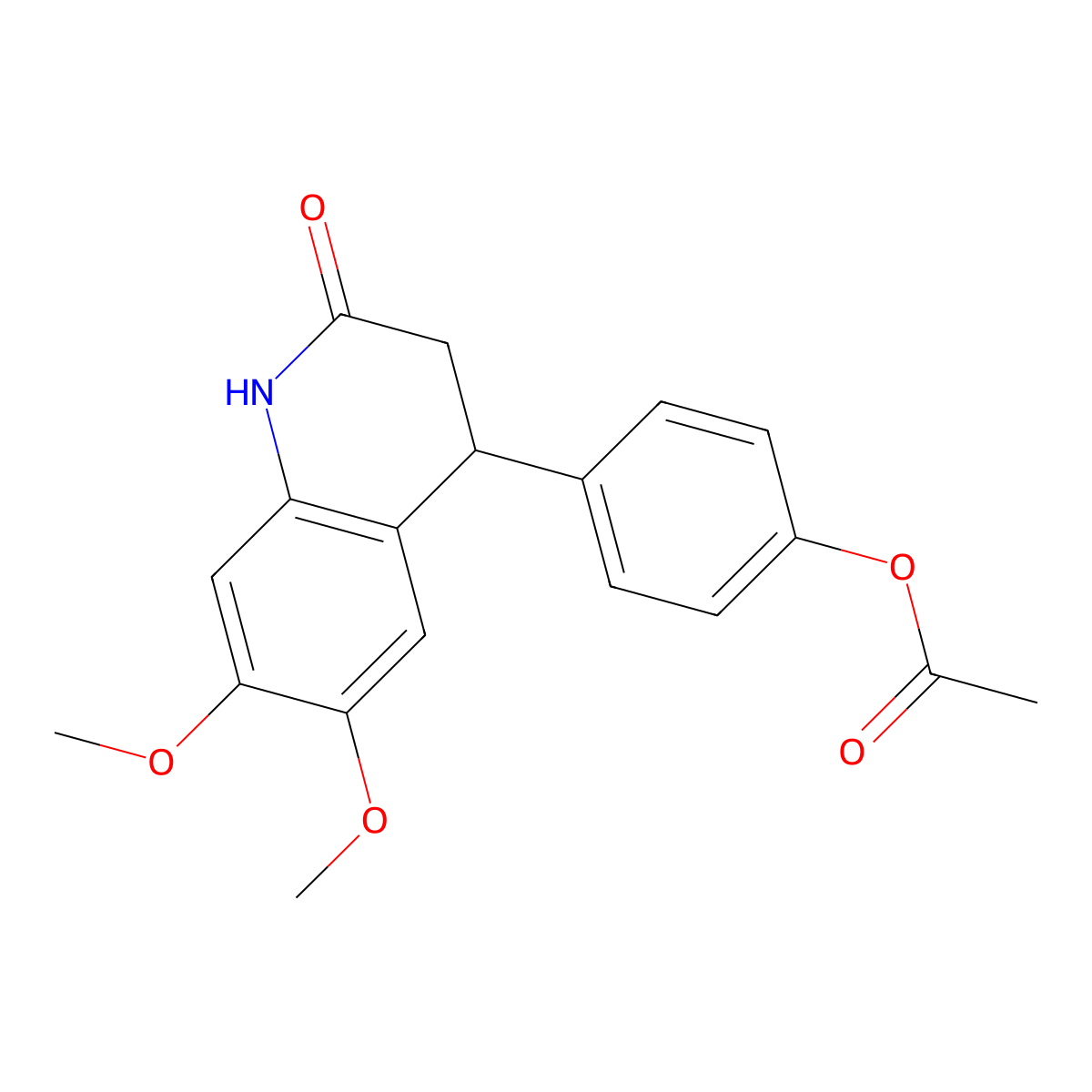4-(6,7-Dimethoxy-2-oxo-1,2,3,4-tetrahydroquinolin-4-yl)phenyl acetate molecular structure, CAS 714281-05-7