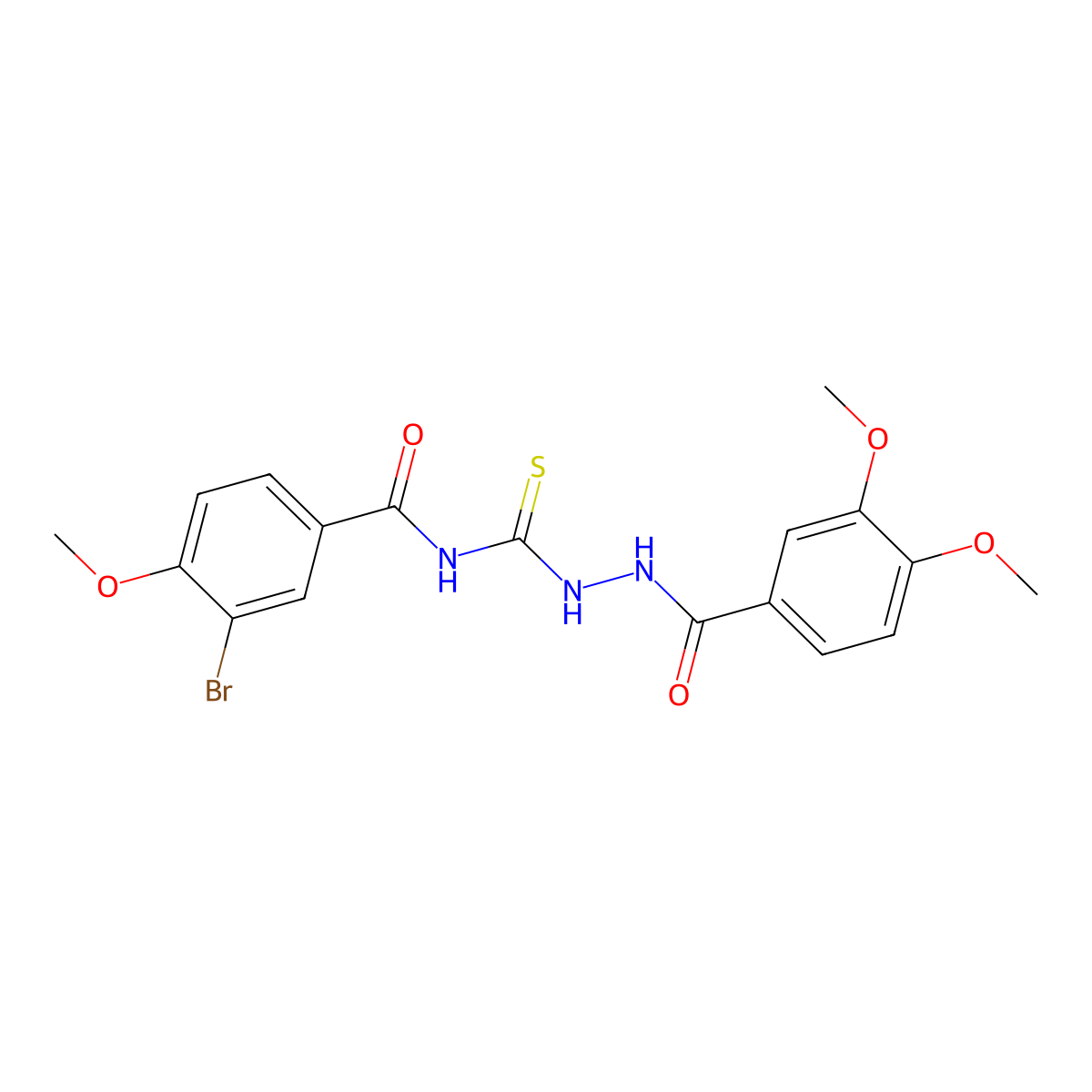 3-bromo-N-[[(3,4-dimethoxybenzoyl)amino]carbamothioyl]-4-methoxybenzamide molecular structure, CAS 714282-31-2