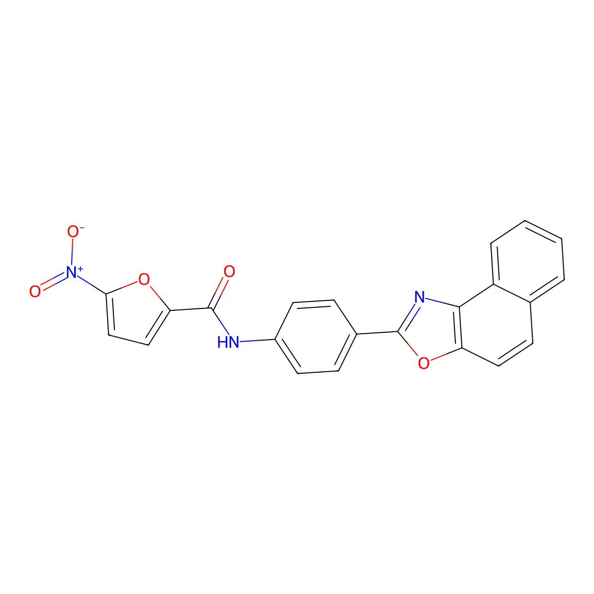 N-(4-naphtho[1,2-d][1,3]oxazol-2-ylphenyl)-5-nitro-2-furamide molecular structure, CAS 714282-45-8