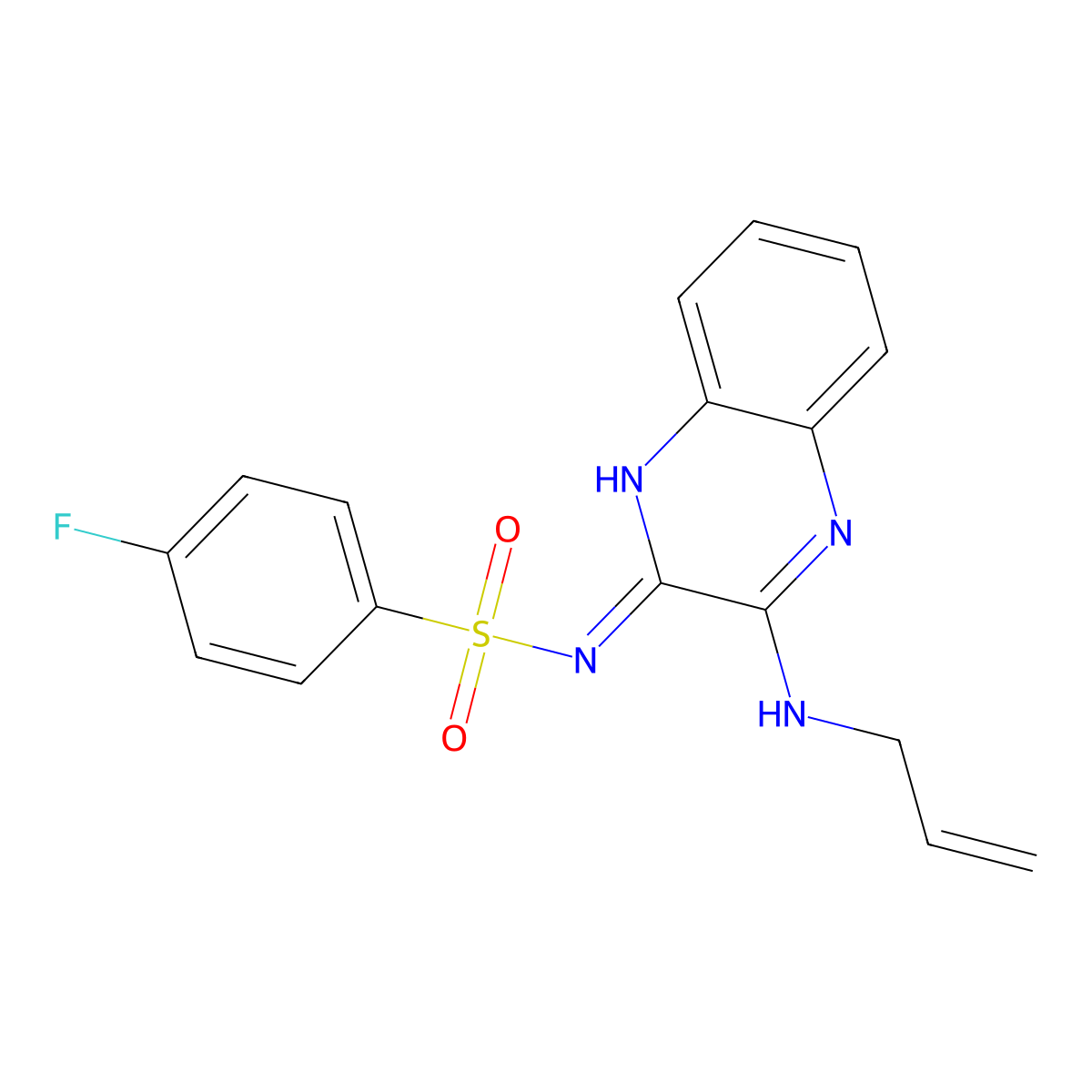 N-(3-(allylamino)quinoxalin-2-yl)-4-fluorobenzenesulfonamide molecular structure, CAS 714289-27-7