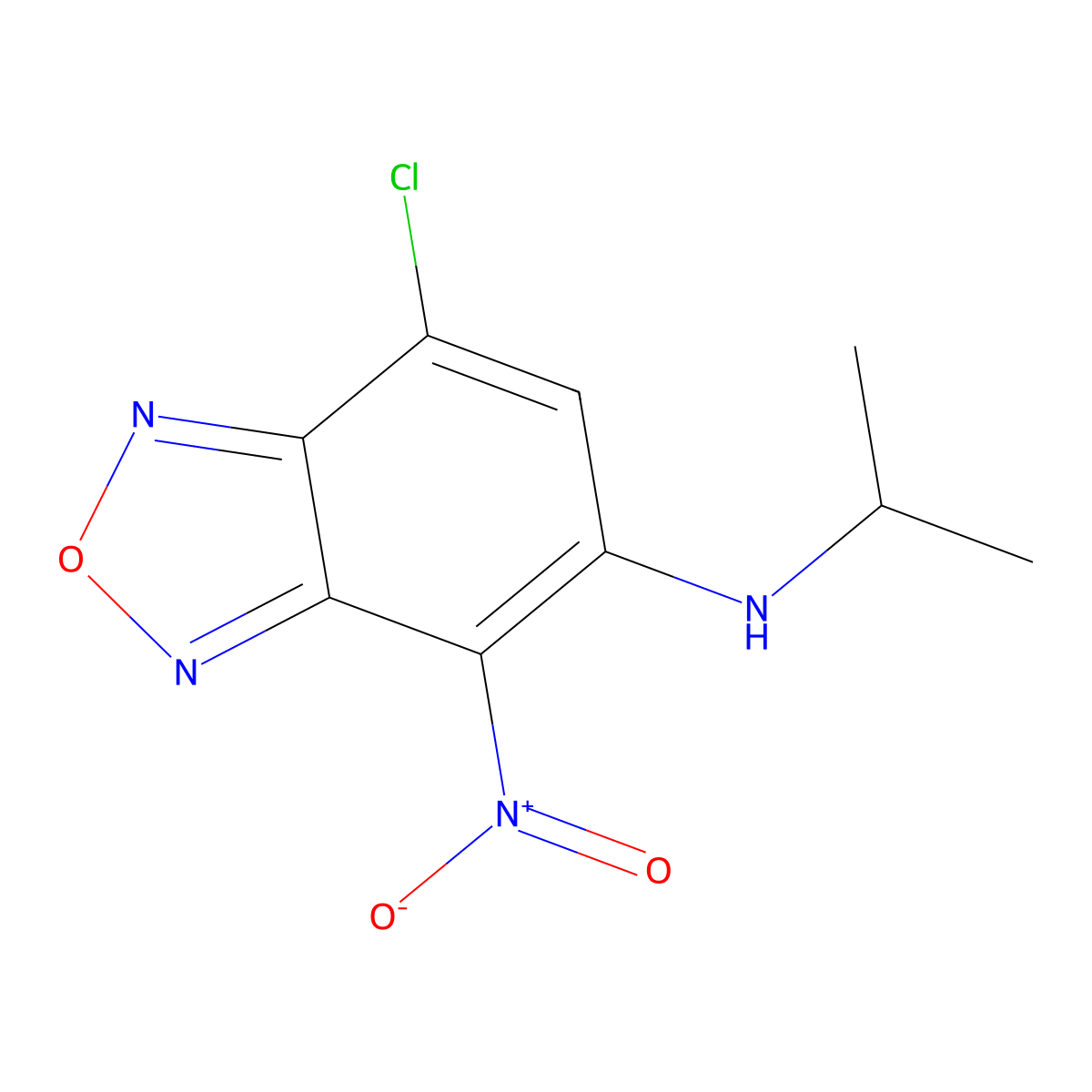 7-Chloro-N-isopropyl-4-nitro-2,1,3-benzoxadiazol-5-amine molecular structure, CAS 714291-12-0