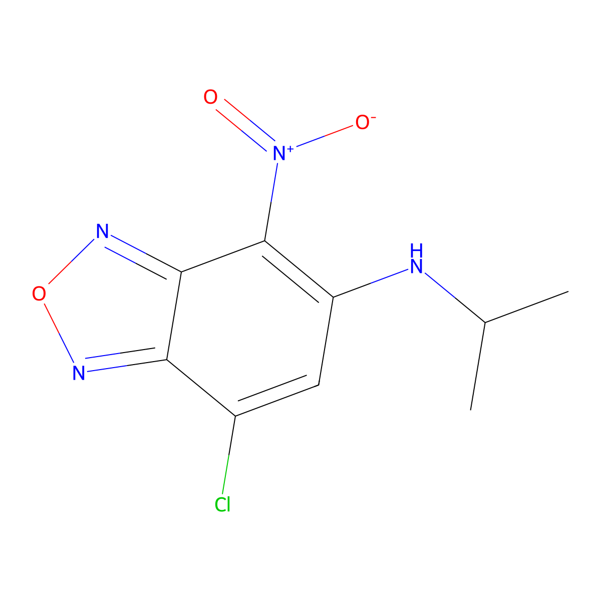 7-Chloro-N-isopropyl-4-nitro-2,1,3-benzoxadiazol-5-amine molecular structure, CAS 714291-12-0