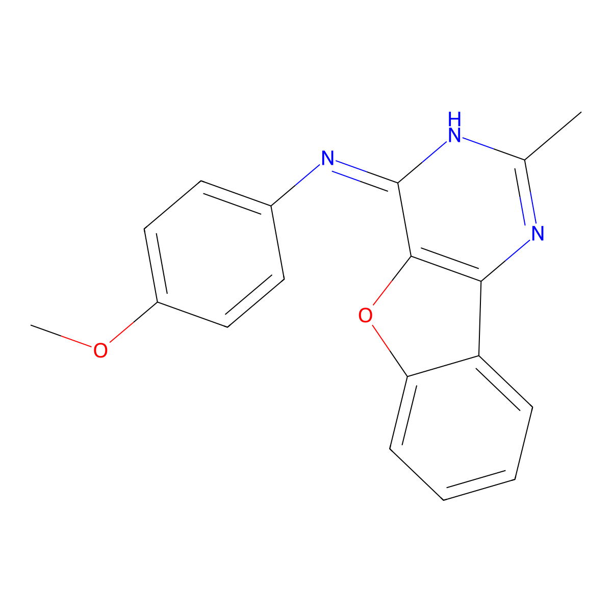 N-(4-methoxyphenyl)-2-methyl-[1]benzofuro[3,2-d]pyrimidin-4-amine molecular structure, CAS 714292-11-2