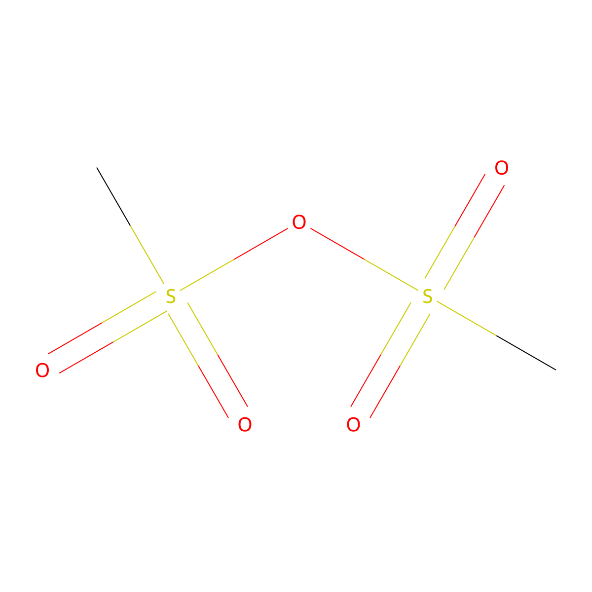 Methanesulfonic anhydride molecular structure, CAS 7143-01-3