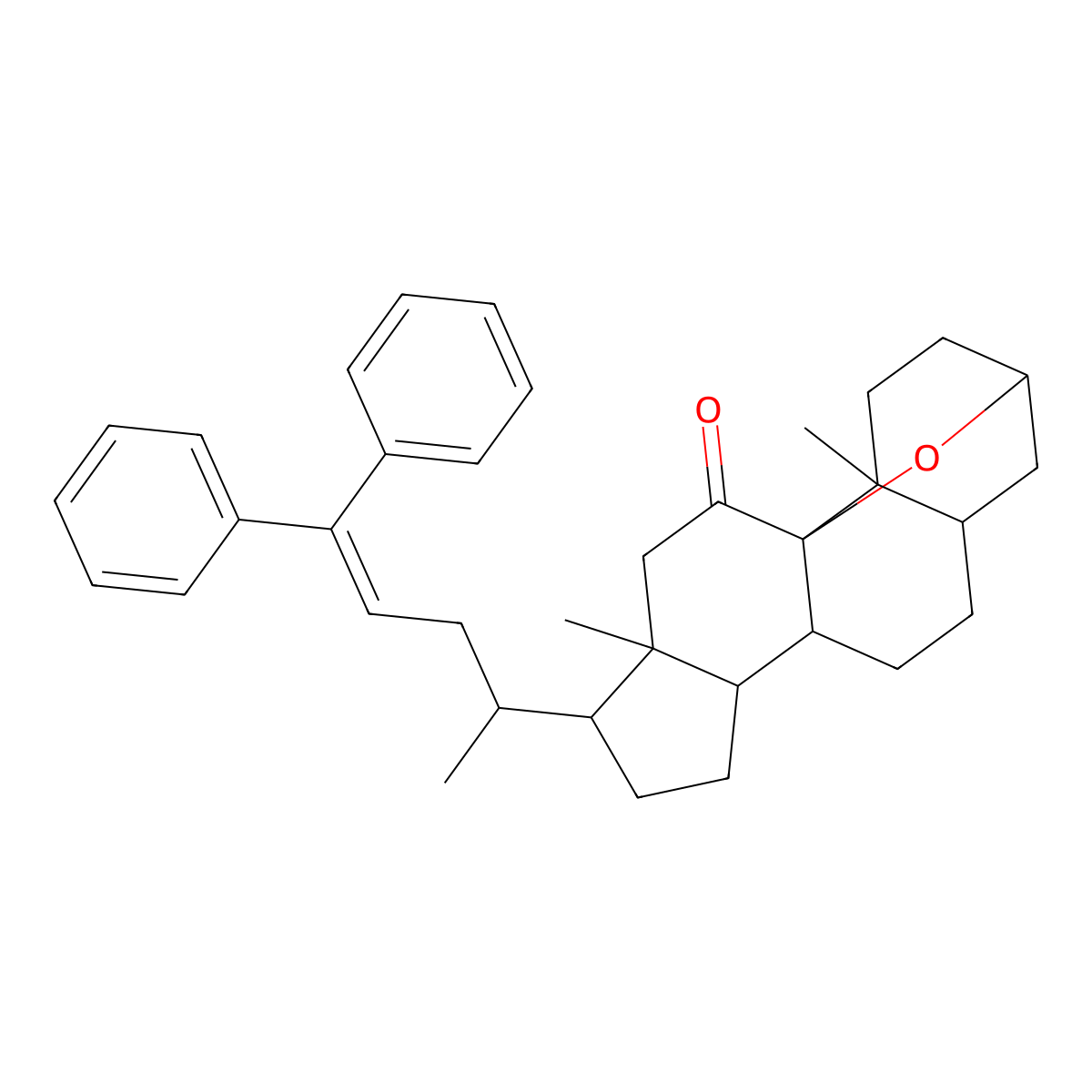 24,24-Diphenyl-3,9-epoxychol-23-en-11-one molecular structure, CAS 7143-07-9