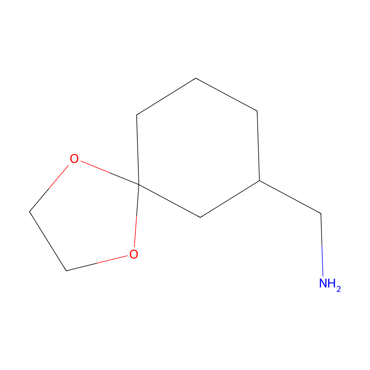 1,4-Dioxaspiro[4.5]decan-7-ylmethanamine molecular structure, CAS 7143-13-7