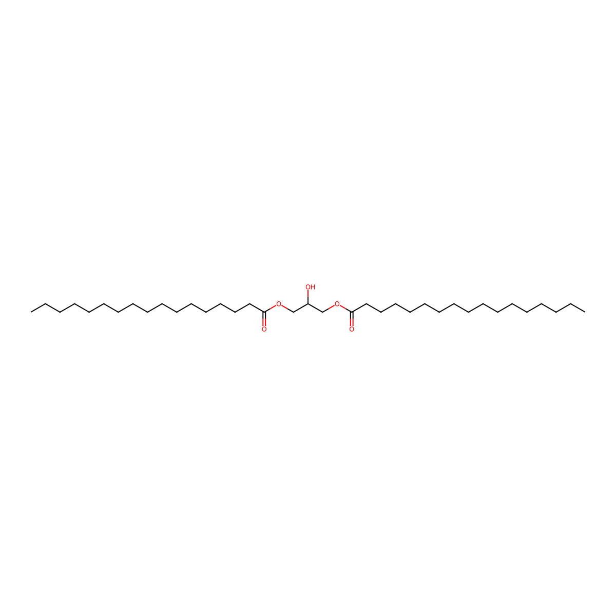 1,1'-(2-Hydroxy-1,3-propanediyl) diheptadecanoate molecular structure, CAS 71431-35-1