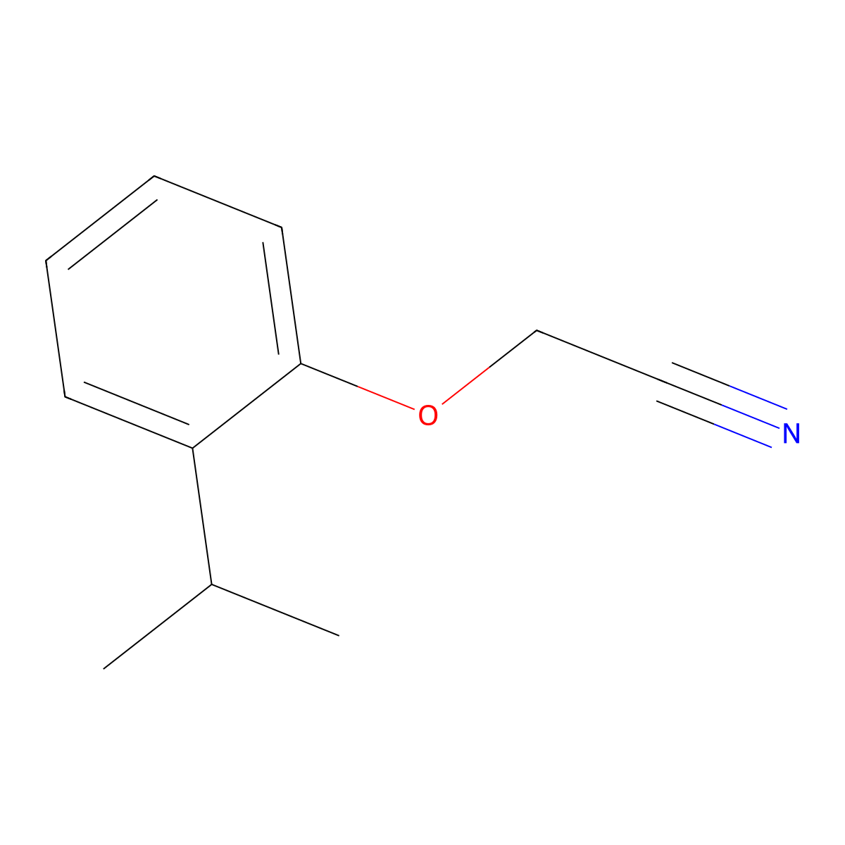 [2-(1-Methylethyl)phenoxy]acetonitrile molecular structure, CAS 71432-53-6