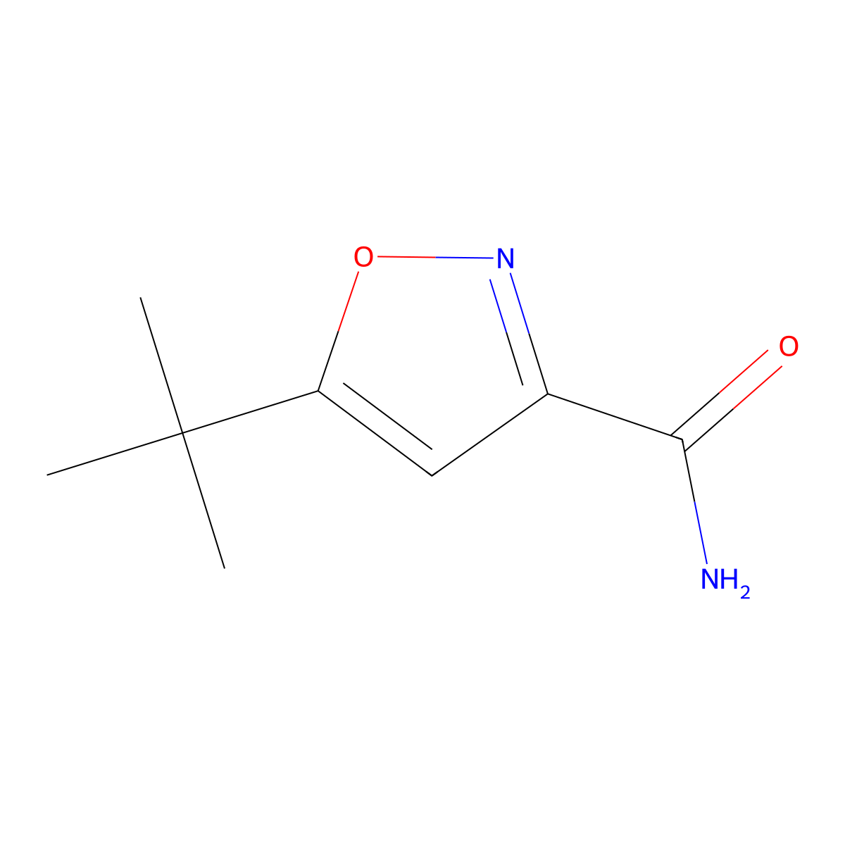 5-tert-Butyl-1,2-oxazole-3-carboxamide molecular structure, CAS 71433-22-2