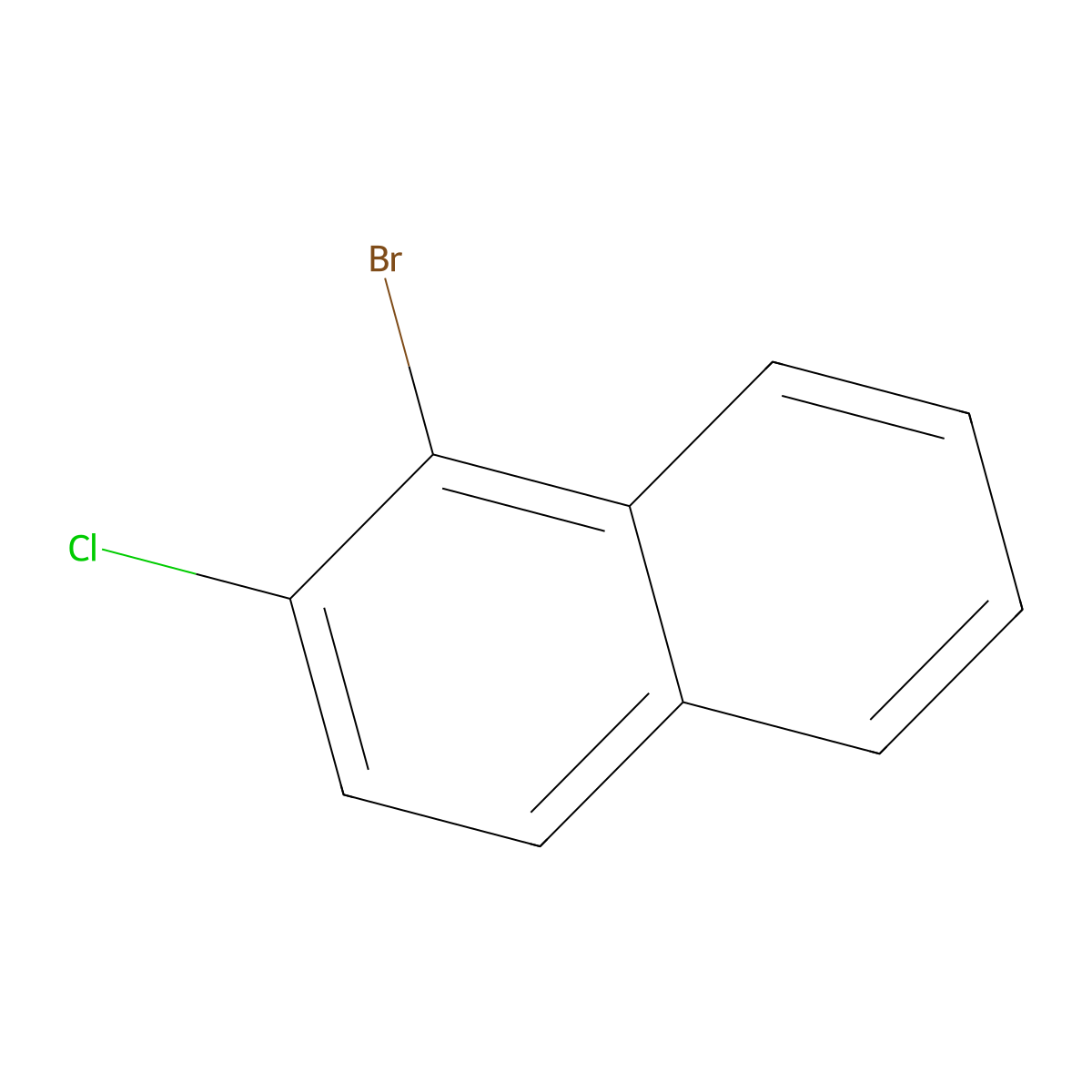 1-Bromo-2-chloronaphthalene molecular structure, CAS 71436-66-3