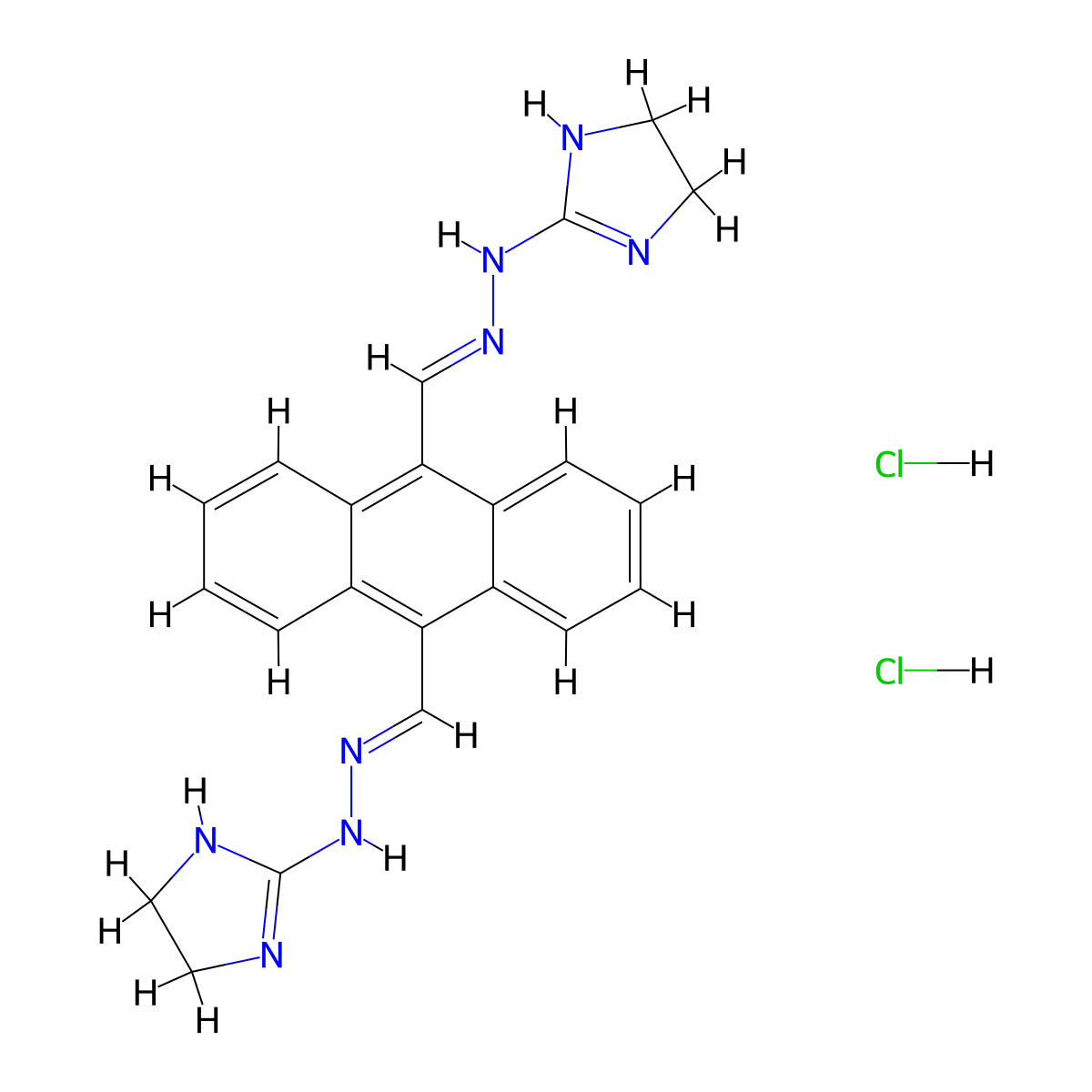 Bisantrene Hydrochloride molecular structure, CAS 71439-68-4