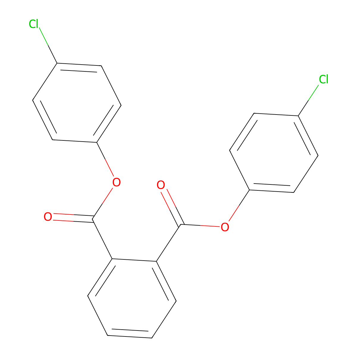 Phthalic acid, di(4-chlorophenyl) ester molecular structure, CAS 7144-10-7