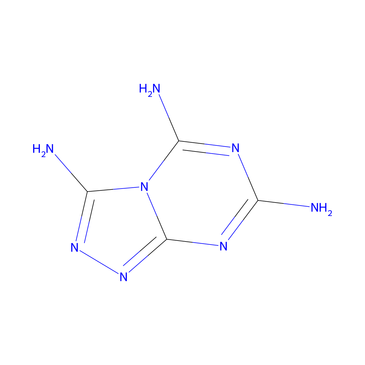 1,2,4-Triazolo[4,3-a][1,3,5]triazine-3,5,7-triamine molecular structure, CAS 7144-22-1
