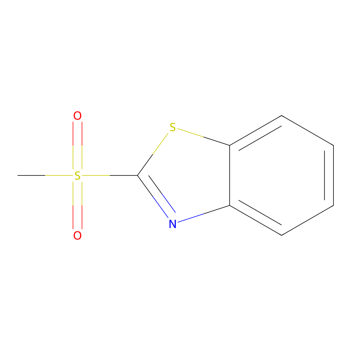 2-(Methylsulfonyl)benzothiazole molecular structure, CAS 7144-49-2