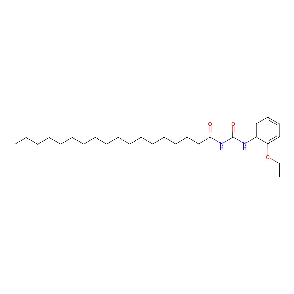 n-[(2-Ethoxyphenyl)carbamoyl]octadecanamide molecular structure, CAS 7144-52-7