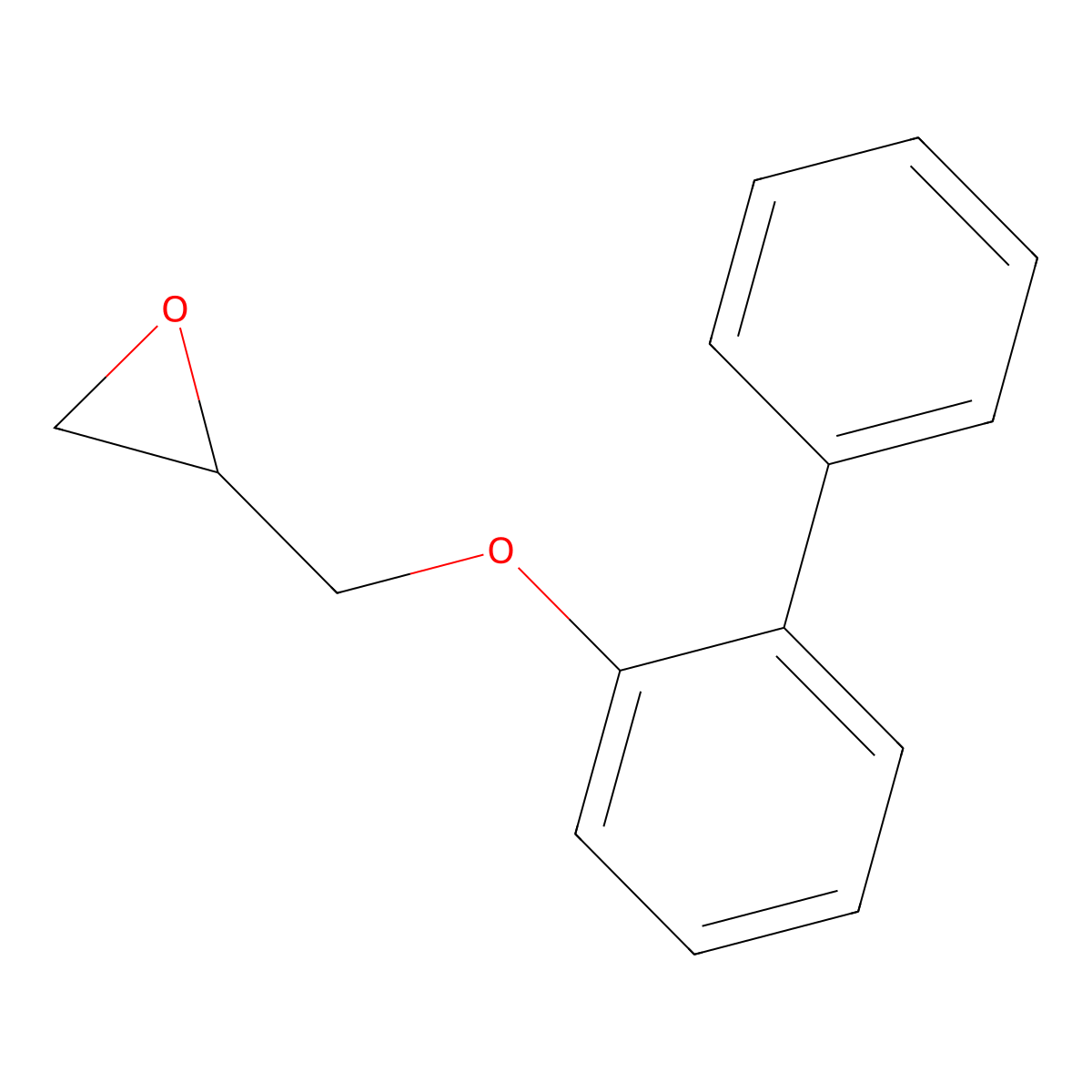 2-(((1,1'-Biphenyl)-2-yloxy)methyl)oxirane molecular structure, CAS 7144-65-2