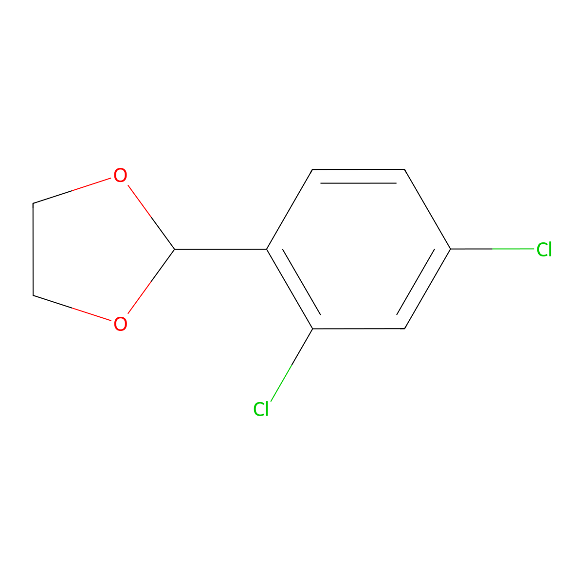 2-(2,4-Dichlorophenyl)-1,3-dioxolane molecular structure, CAS 7144-98-1