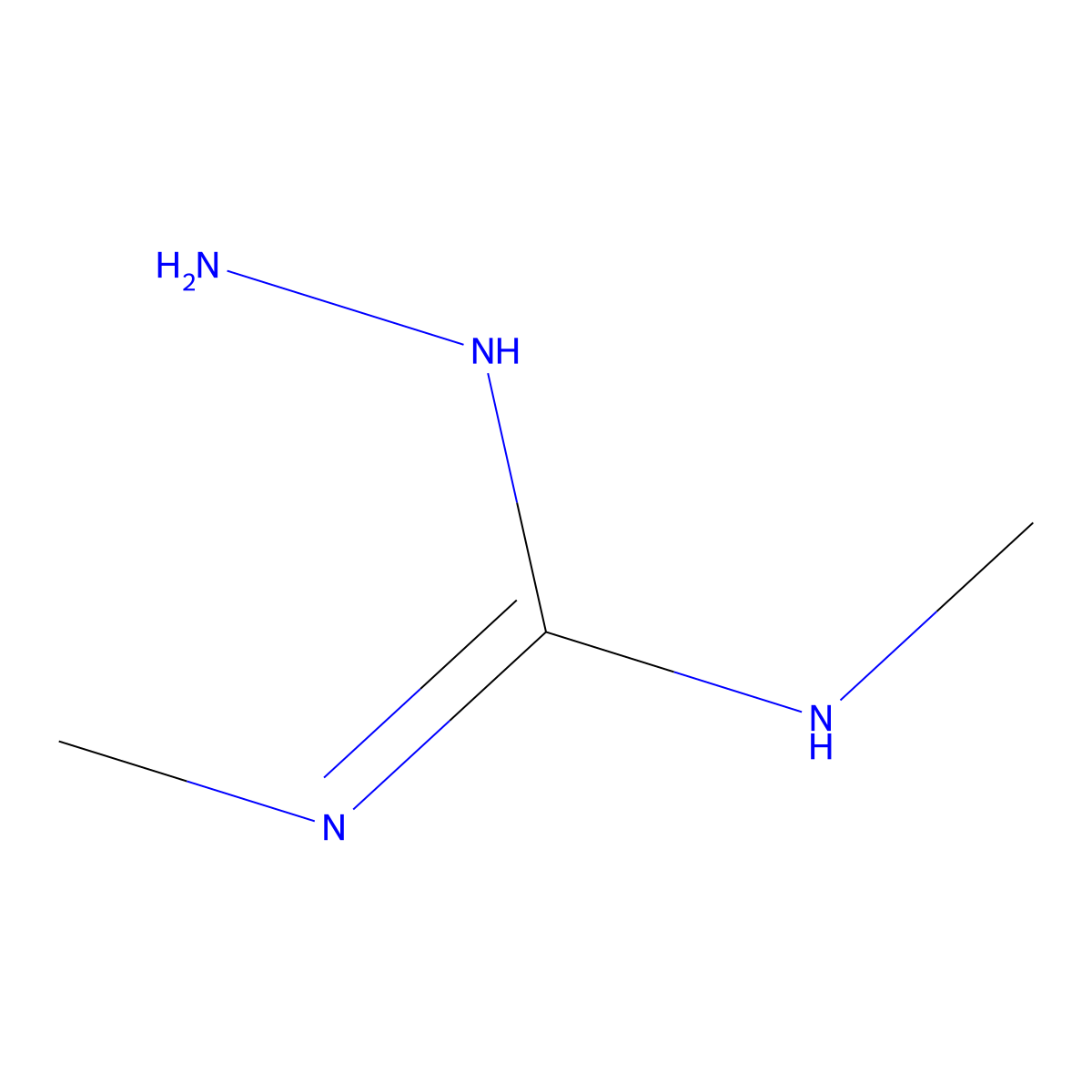 N-amino-N',N''-dimethyl-guanidine molecular structure, CAS 71440-83-0
