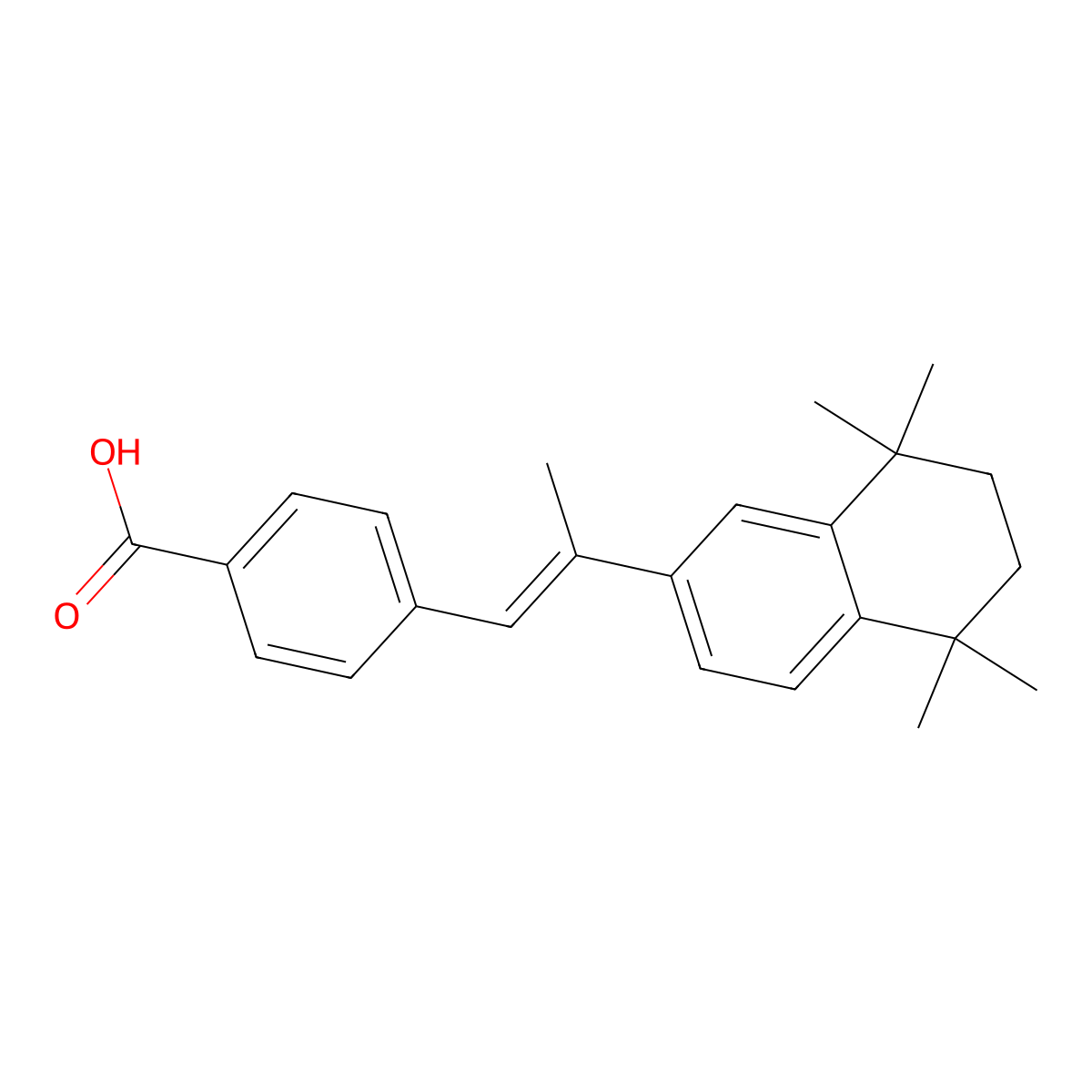 Arotinoid acid molecular structure, CAS 71441-28-6