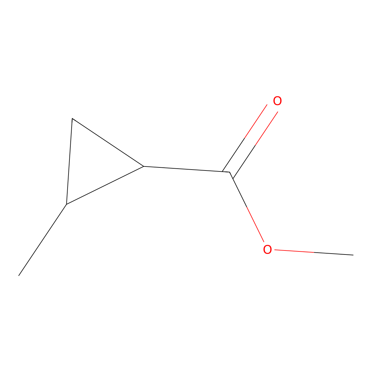 Methyl 2-methylcyclopropane-1-carboxylate molecular structure, CAS 71441-77-5