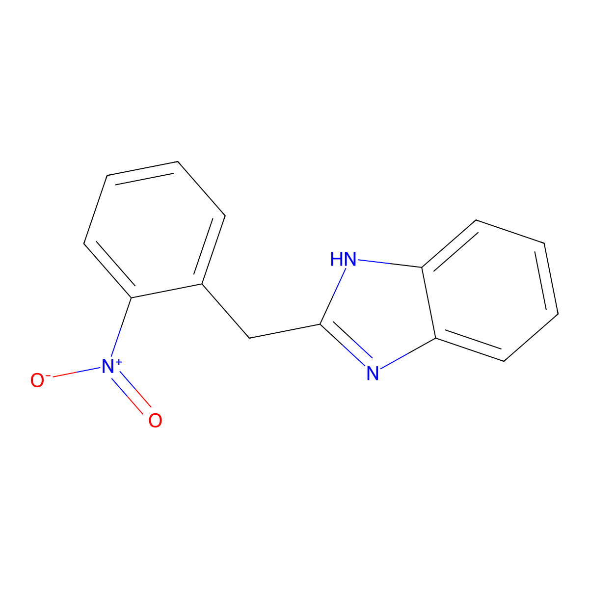 2-(2-nitrobenzyl)-1H-benzo[d]imidazole molecular structure, CAS 71443-44-2