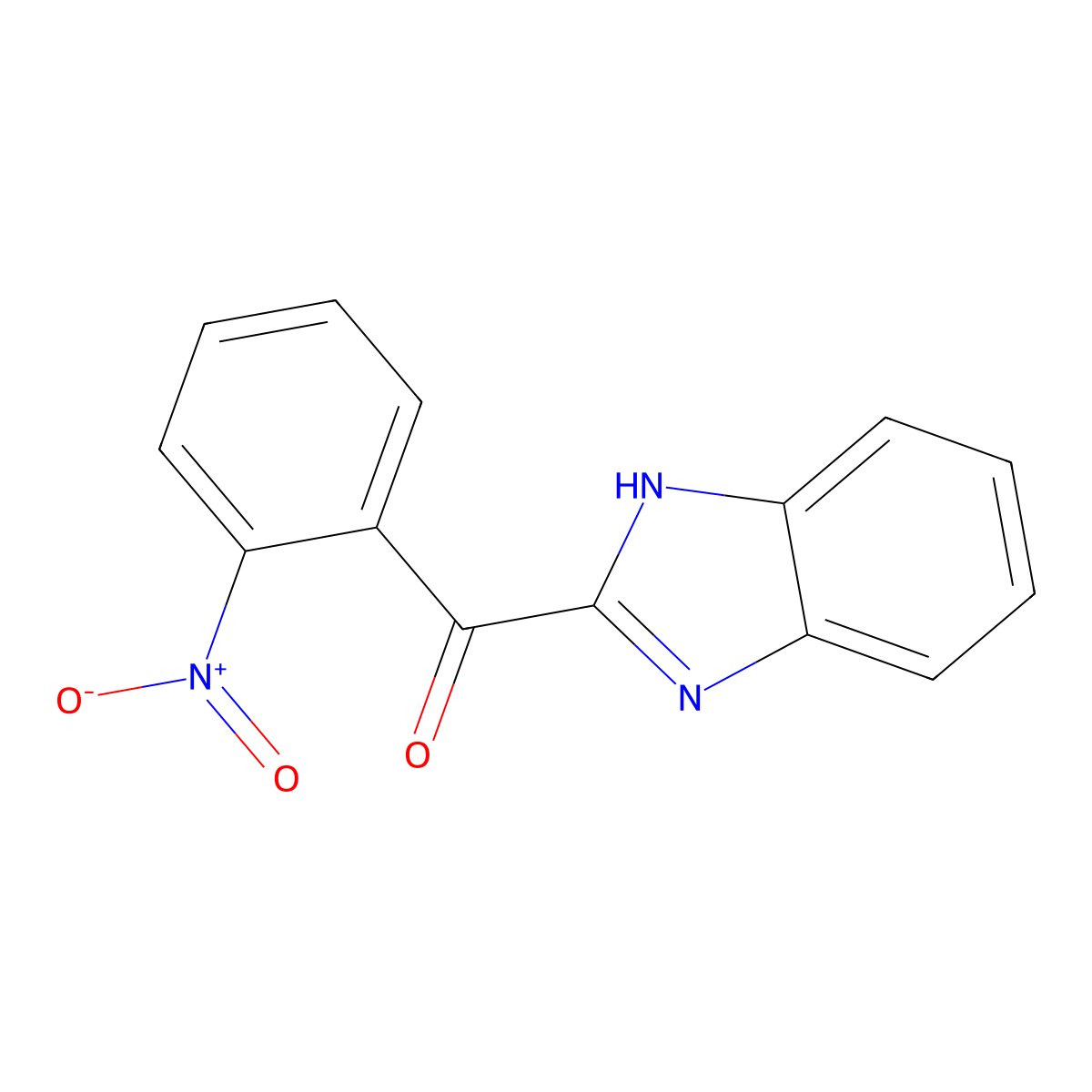 1H-benzimidazol-2-yl-(2-nitrophenyl)methanone molecular structure, CAS 71443-46-4
