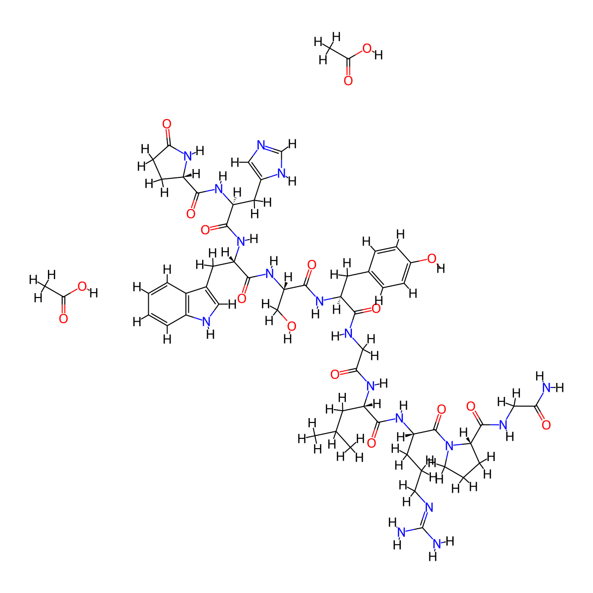 Gonadorelin Diacetate molecular structure, CAS 71447-49-9