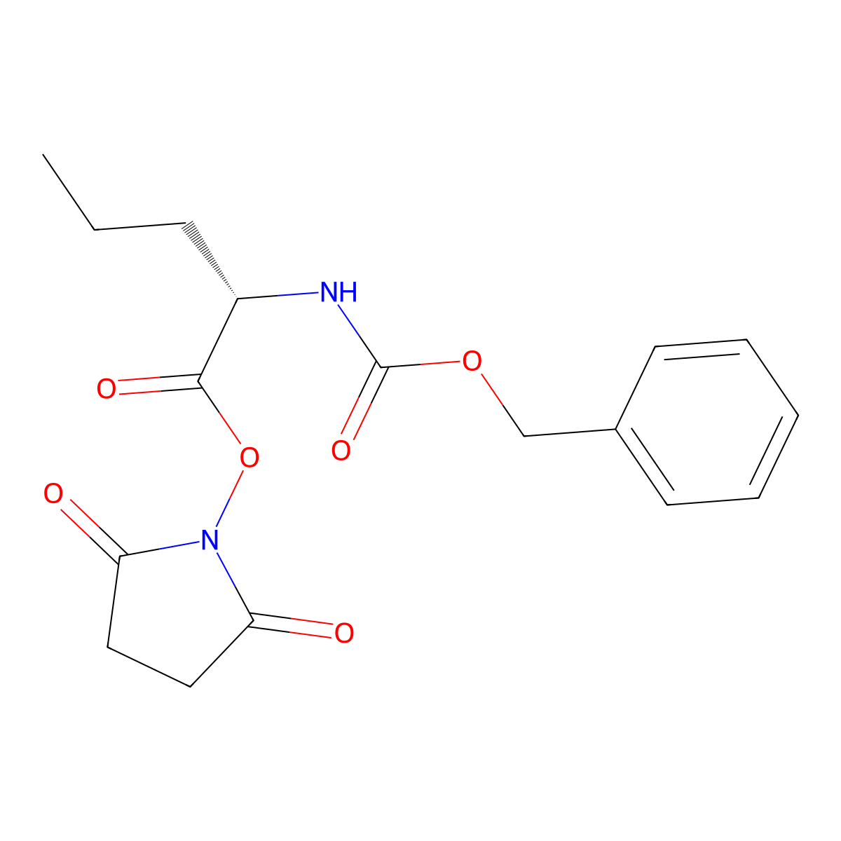 Z-Nva-osu molecular structure, CAS 71447-85-3