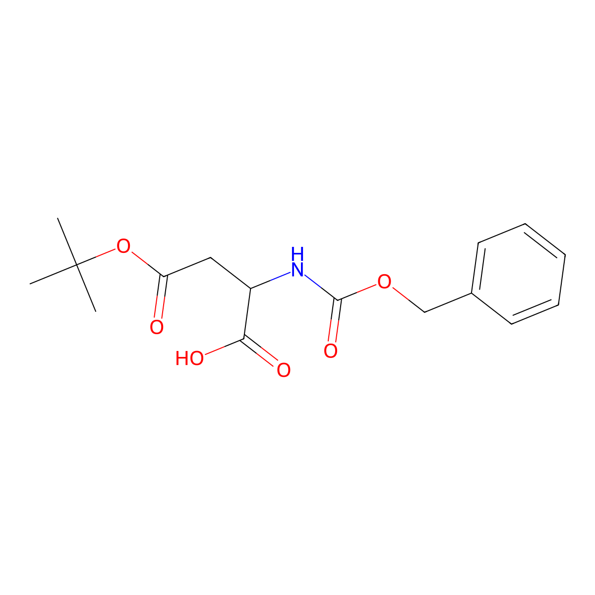 Z-D-Asp(OtBu)-OH molecular structure, CAS 71449-08-6