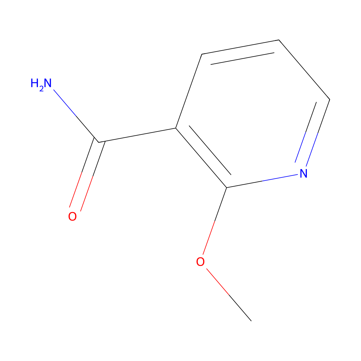 2-Methoxypyridine-3-carboxamide molecular structure, CAS 7145-28-0