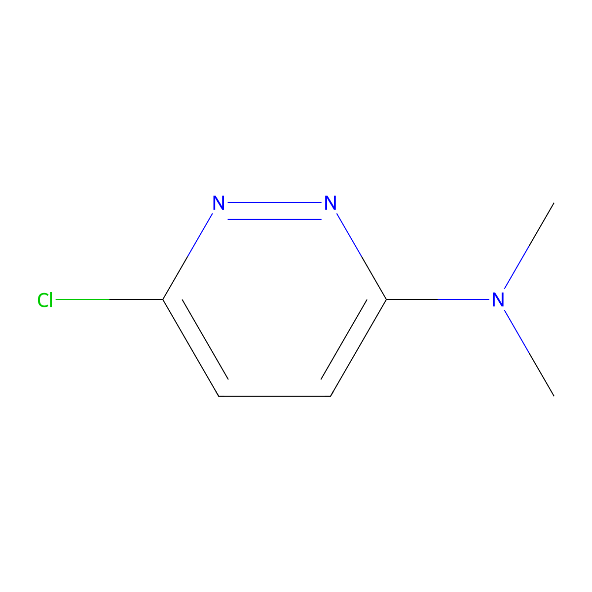 6-chloro-N,N-dimethylpyridazin-3-amine molecular structure, CAS 7145-60-0