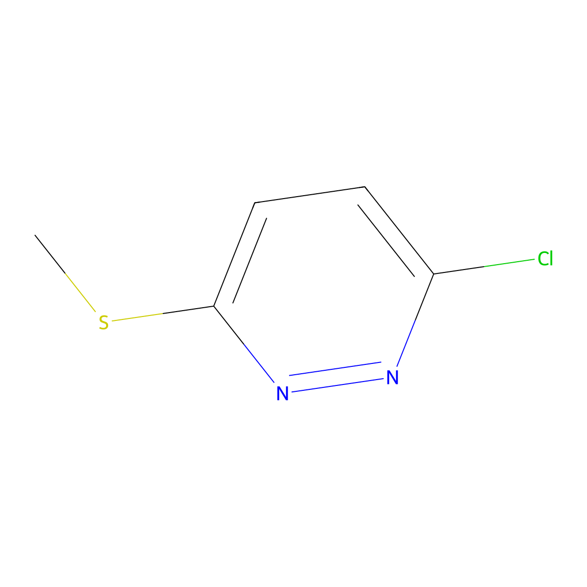 3-Chloro-6-(methylthio)pyridazine molecular structure, CAS 7145-61-1
