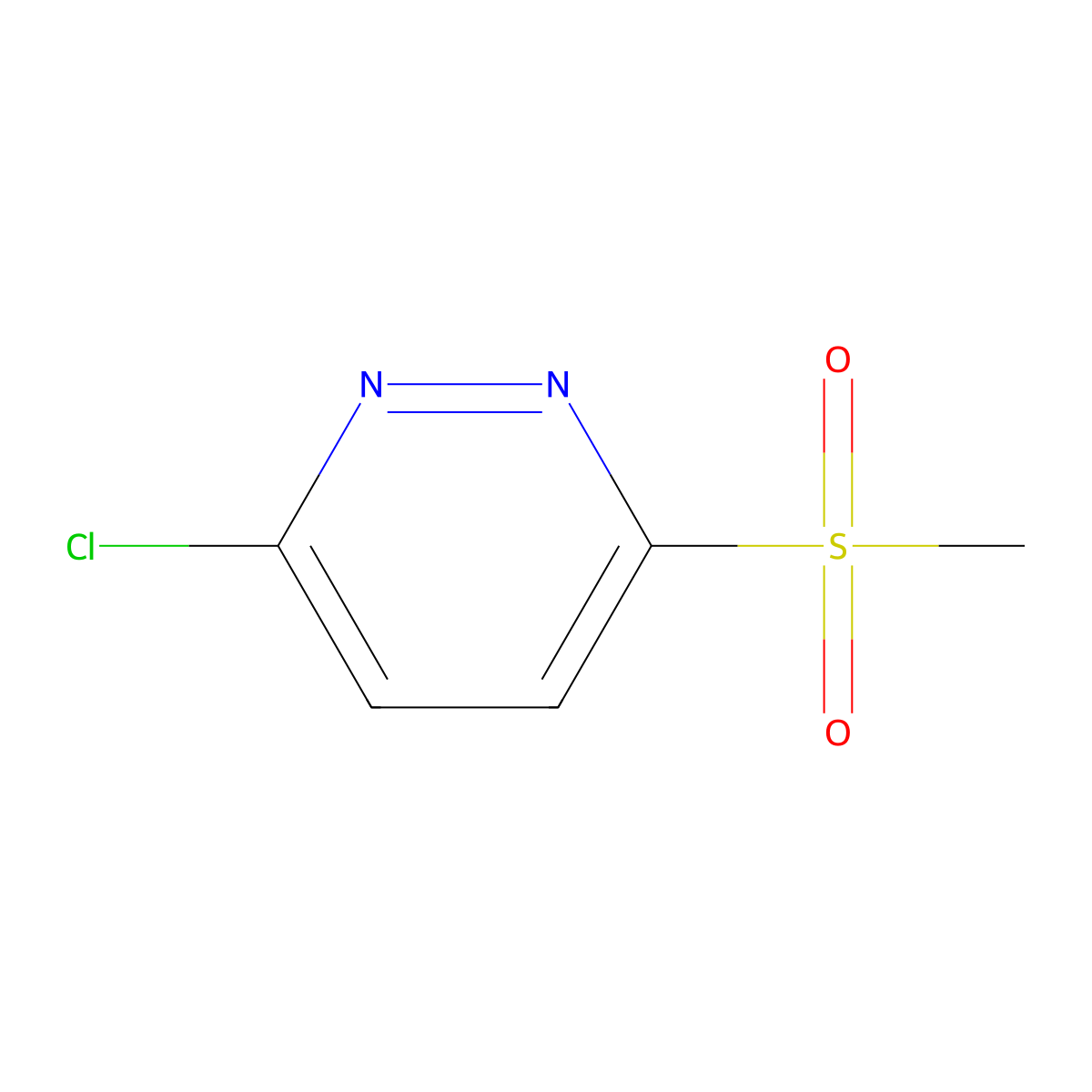 3-Chloro-6-(methylsulfonyl)pyridazine molecular structure, CAS 7145-62-2