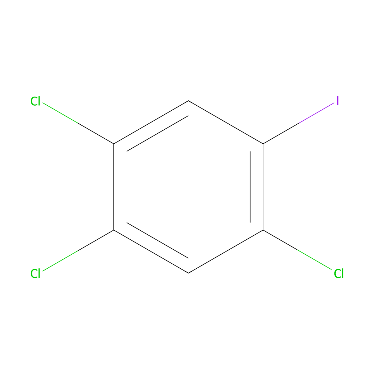 Benzene, 1,2,4-trichloro-5-iodo- molecular structure, CAS 7145-82-6