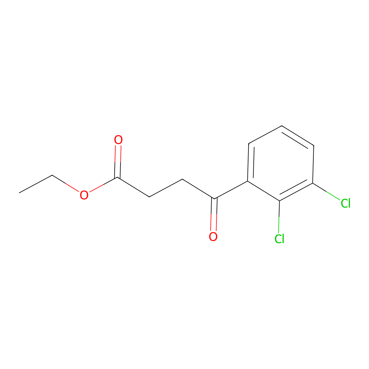 Ethyl 4-(2,3-dichlorophenyl)-4-oxobutyrate molecular structure, CAS 71450-93-6