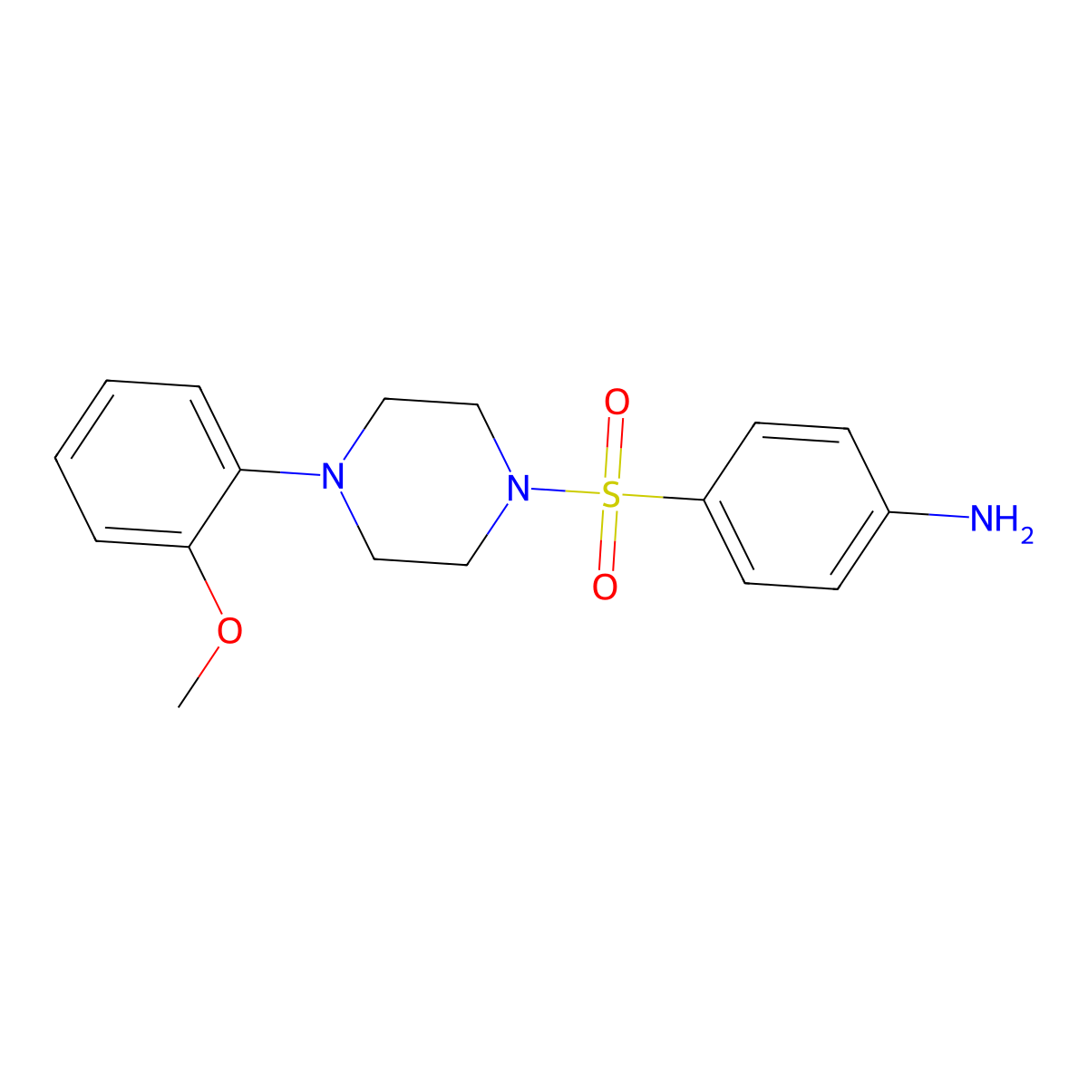 4-{[4-(2-Methoxyphenyl)piperazin-1-yl]sulfonyl}aniline molecular structure, CAS 71454-13-2